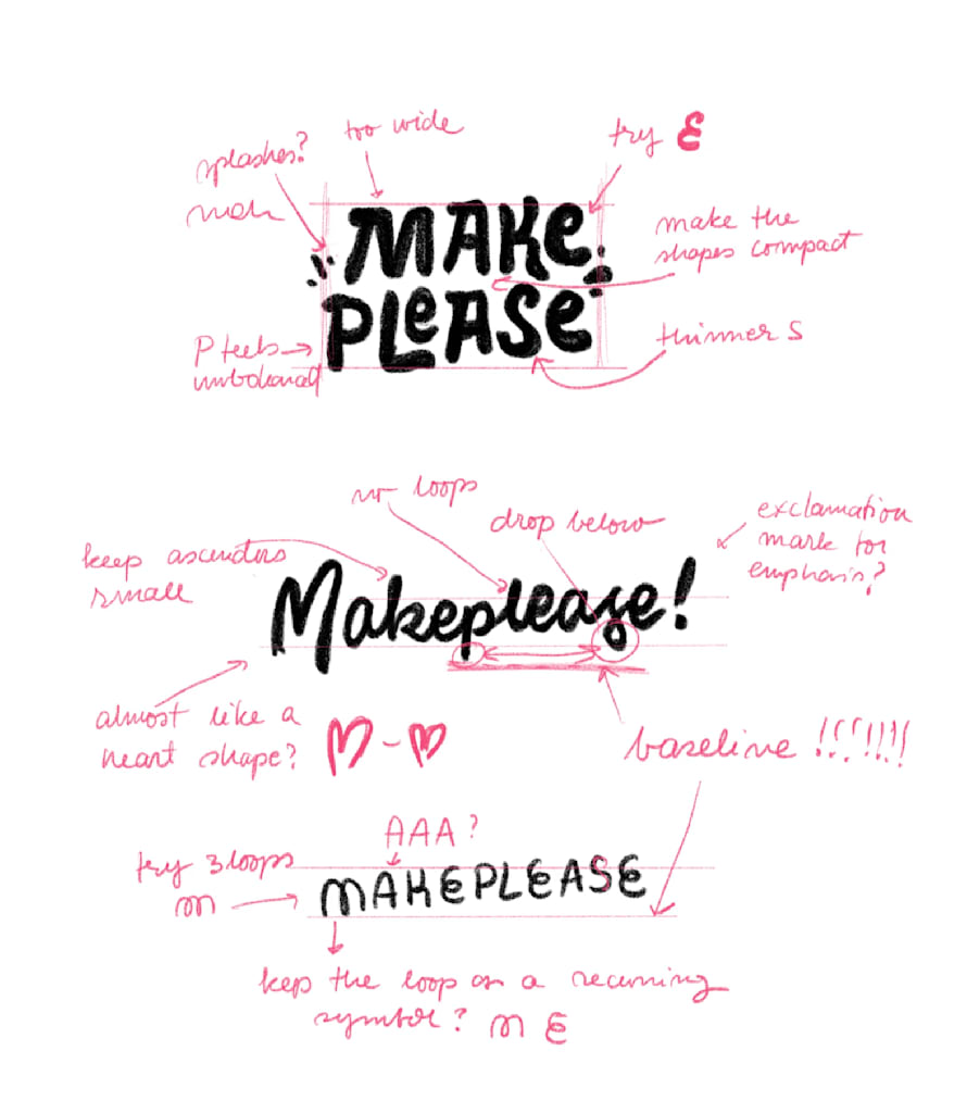 Logo sketching notes